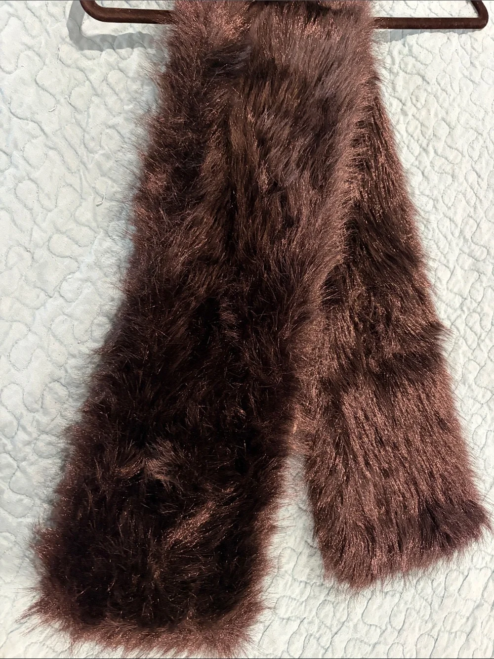 LC Lauren Conrad Black Faux Fur Scarf Wrap
